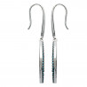 Boucles d'oreilles femme en Argent 925 rondes sertis de strass turquoise