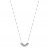 Collier pour femme en argent 925 pendentif demi médaillon 45cm