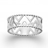 Bague femme motif ethnique en Argent 925 Rhodié