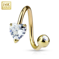 Piercing nombril titane anneau 3 lignes strass blanc Piercing nombril titane anneau 3 lignes strass blanc