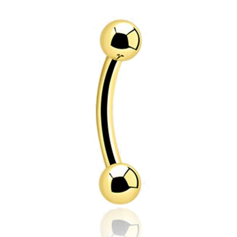 banane piercing or jaune 14 carats