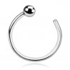 anneau de piercing nez en or blanc