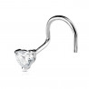 piercing narine or blanc coeur strass blanc