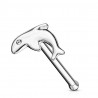stud nez droit or blanc dauphin