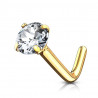 stud nez or jaune Cristal 3mm