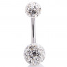 piercing nombril en cristal swarovski