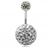 piercing multi paillette strass blanc Swarovski