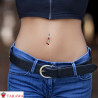 jolie piercing nombril cerise argent