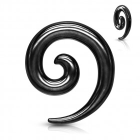 Expender spirale acier chirurgical 316L couleur Noir du 2 au 8mm