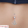 Piercing ventre Ancre Marine pendante pour femme