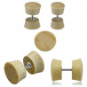 faux plug oreille en bois