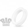 Piercing tunnel en silicone big blanc flex