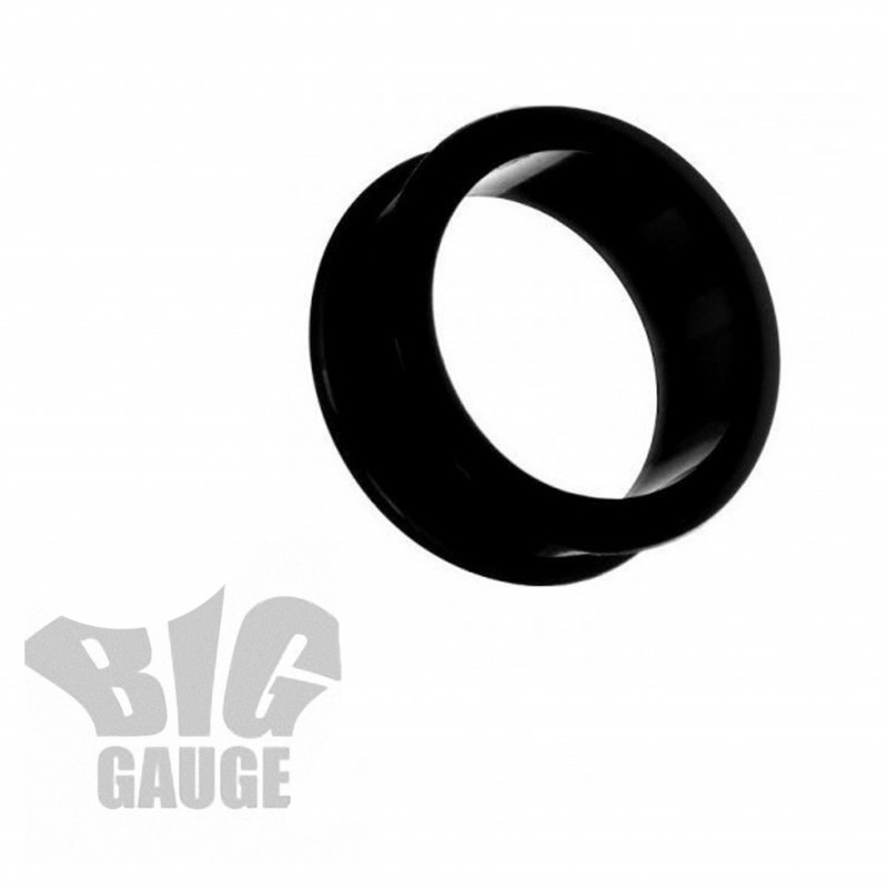 Piercing tunnel en silicone big noir