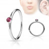 Piercing nez anneau avec strass rose