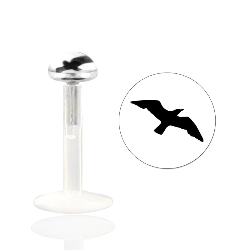 Piercing labret bioflex logo hirondelle - Tarawa.com