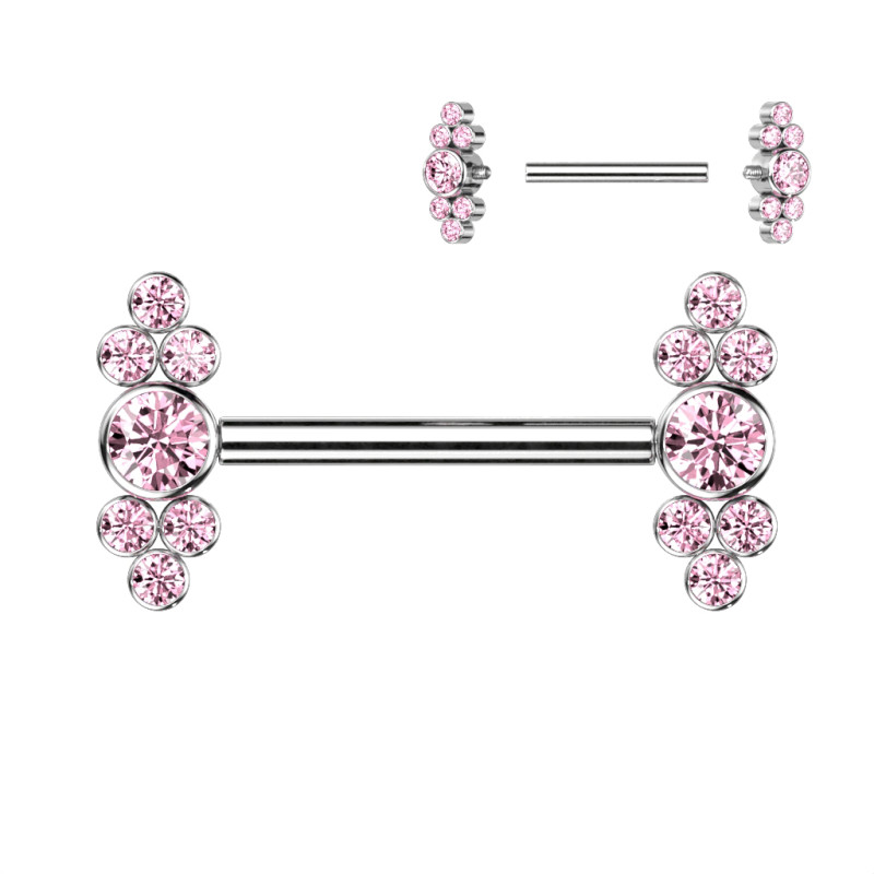 Piercing téton titane en grappe de raisin Piercing téton titane en grappe de raisin