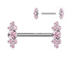 Piercing téton titane en grappe de raisin
