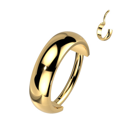 Piercing anneau simple titane doré