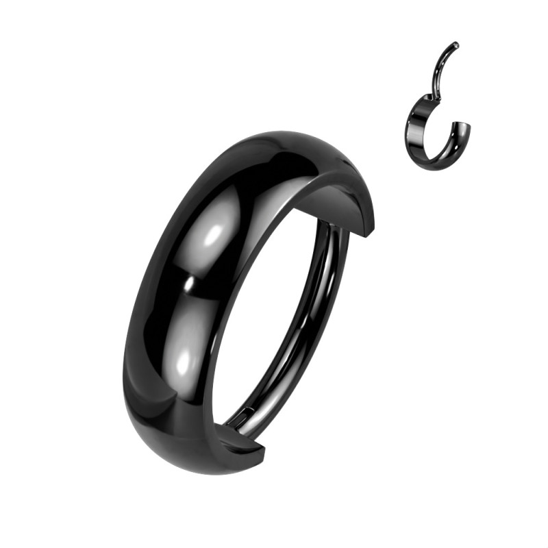 Piercing anneau simple titane noir