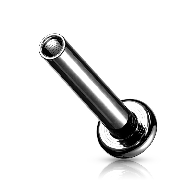 Barre labret titane américain 1.2mm noir