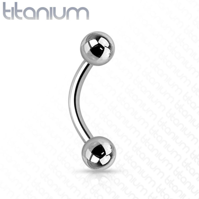 Piercing arcade en titane avec bille 3mm