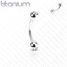 Piercing arcade en titane bille 3 mm cristal blanc - Tarawa.com