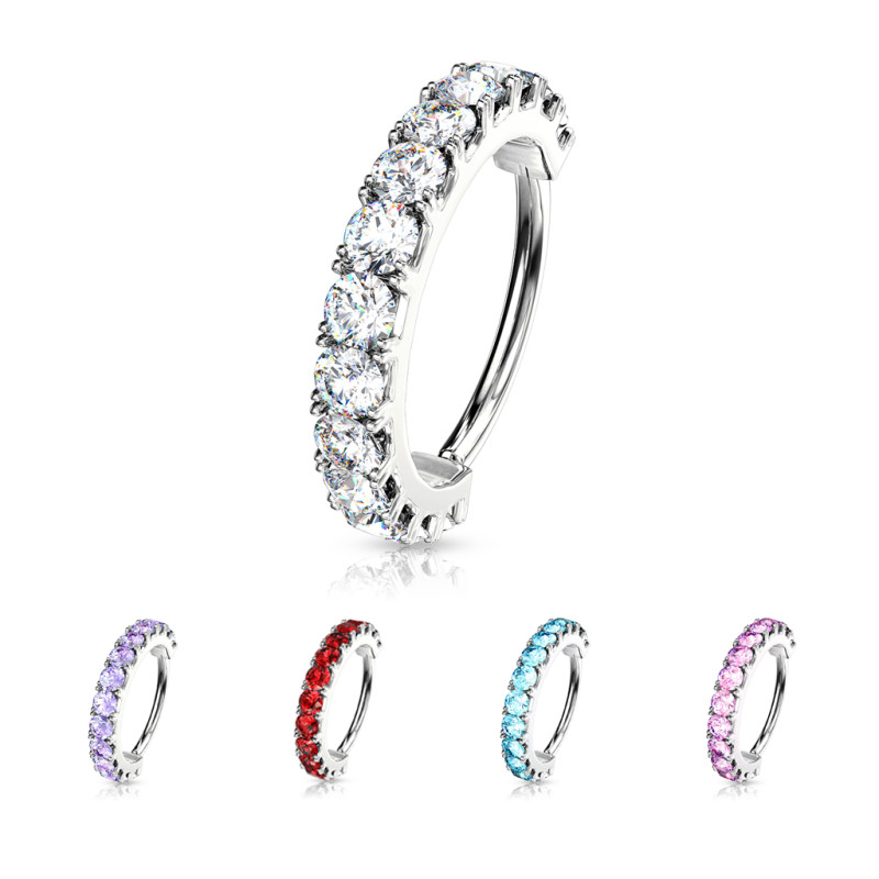 Piercing anneau narine Hoops strass