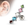 Piercing oreille 5 cristaux - Piercing Tarawa