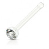 Piercing nez tige droite avec strass blanc