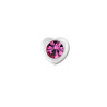 Piercing nez tige droite micro bille cœur strass rose