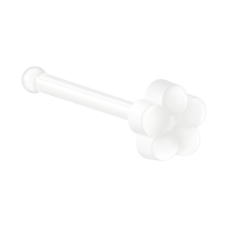 Piercing nez acrylique forme fleur