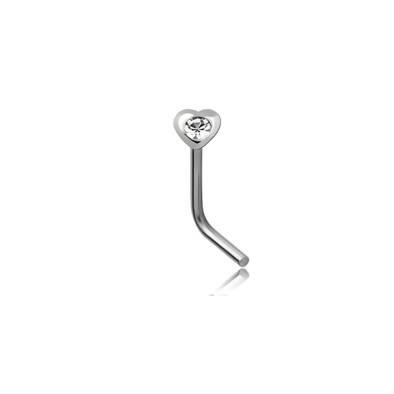 Lot De 10 Piercings De Nez En Argent Avec Zircone - Taille 1 Mm, Forme En L, Hypoallergénique, Pour Hommes Et Femmes - 8