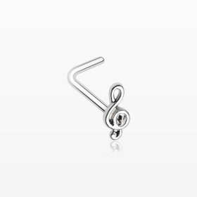 Piercing nez en argent clef de sol pas chère