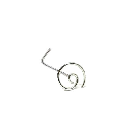 Piercing nez en argent spirale