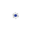 Piercing nez argent fleur strass tige L