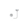Piercing nez strass 8 griffes argent blanc