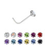 Piercing nez strass 8 griffes argent pas chère