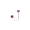Piercing nez strass 8 griffes argent rose