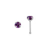 Piercing nez en argent 925 strass griffé de 2mm violet