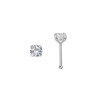 Piercing nez en argent 925 strass griffé de 1.5mm blanc