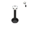 Piercing acier noir pour le labret hélix ou tragus - Tarawa.com