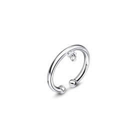 Bague d'oreille en argent avec accroche