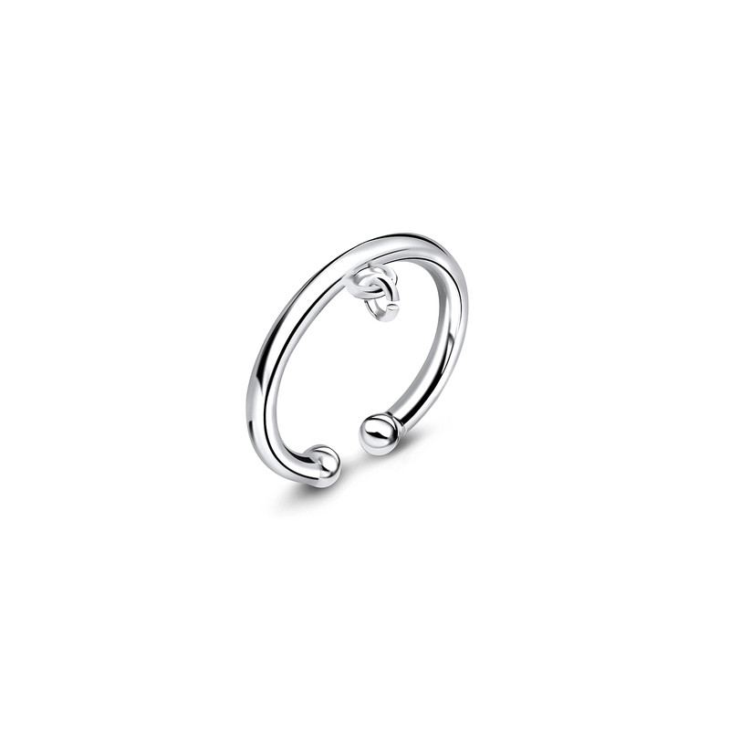 Bague d'oreille en argent avec accroche