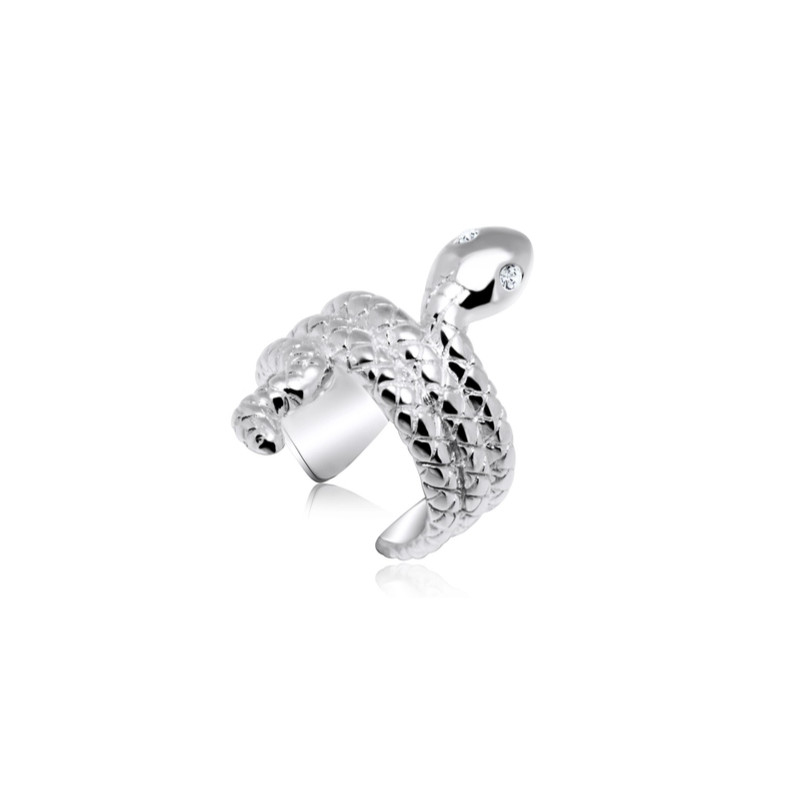 Bague d'oreille en argent serpent arrondi