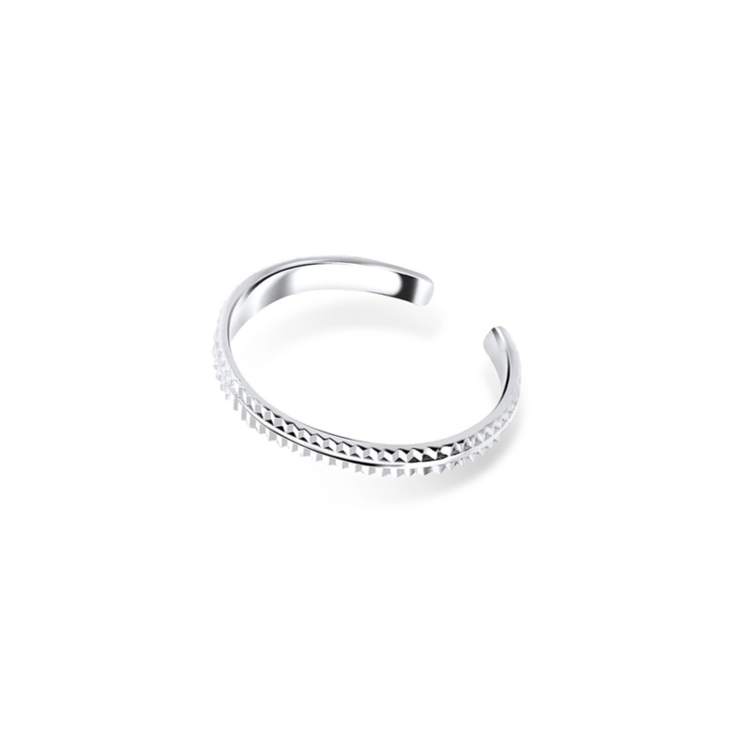 Bague d'oreille en argent cranté