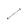 Piercing industriel oreille triple strass - Tarawa.com