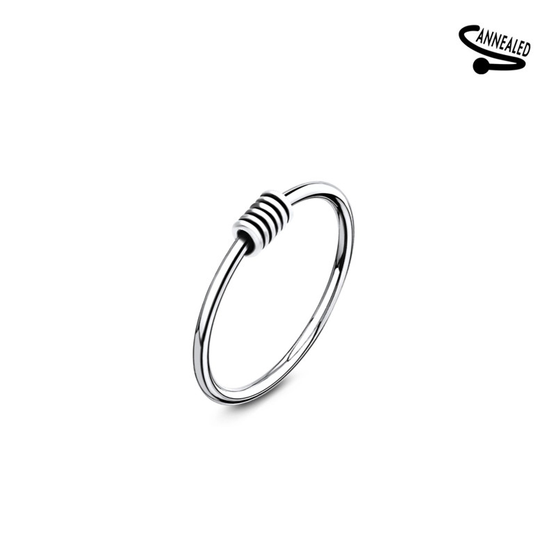 Piercing anneau nez petite spirale en argent