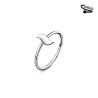 Piercing anneau nez vague en argent 925