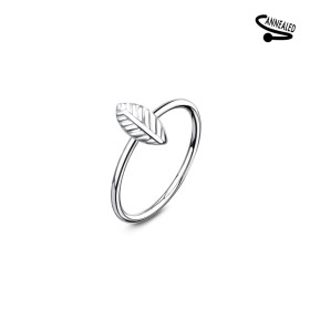 Piercing anneau nez feuille en argent 925