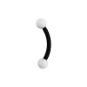 Piercing arcade bille fluo avec barre en bioflex - Tarawa Piercing